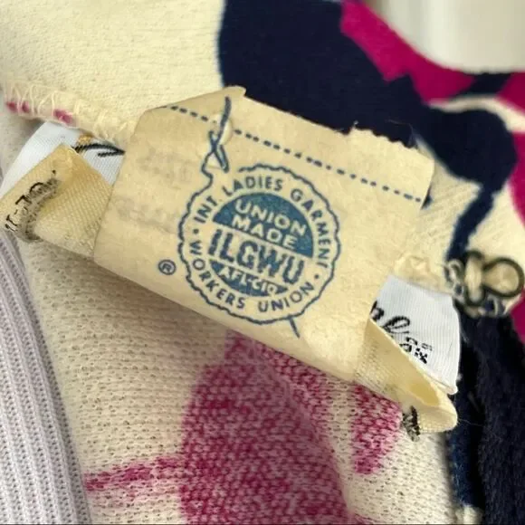 Vintage 60’s/70’s Floral High Neck Maxi Dress with Dolman sleeves L - Picture 7 of 13